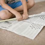 1. Roll the newspaper sheet